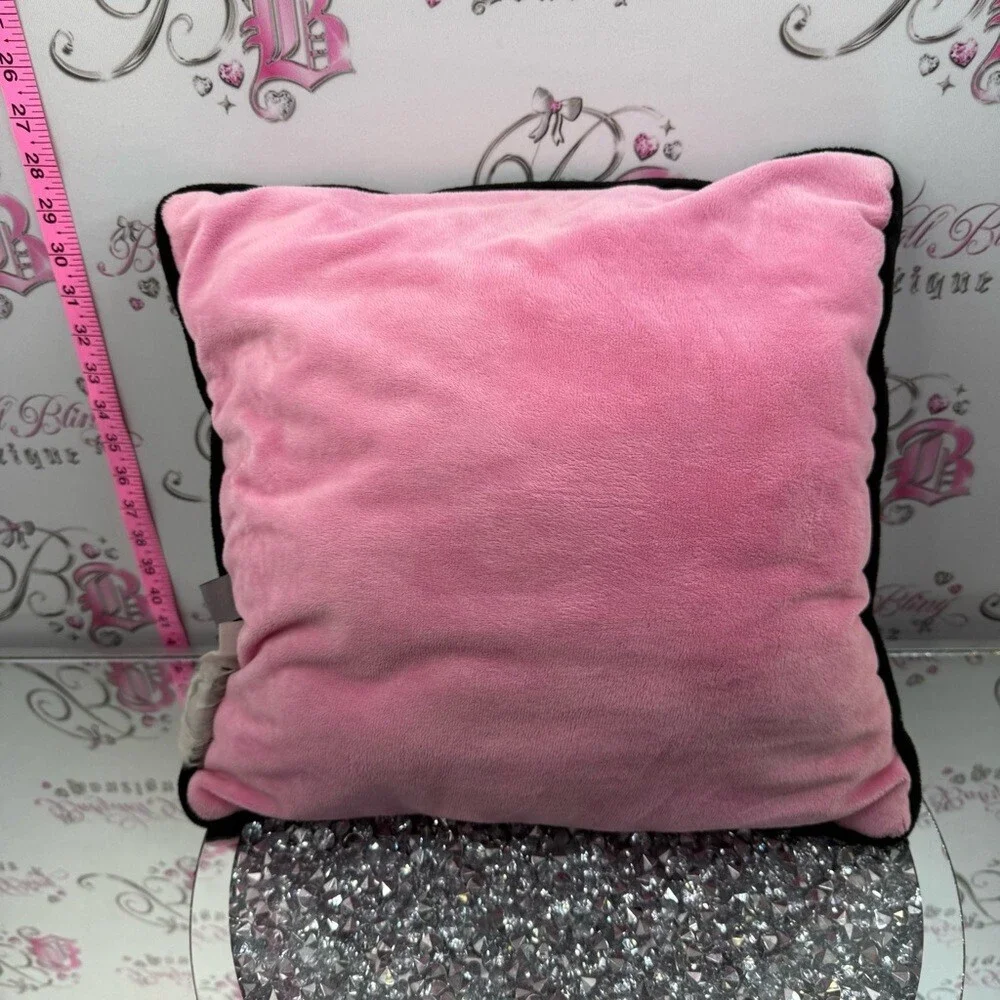 Playboy Bunny pillow Y2K, 2000s rare Pink and Black Plush Decorative Pillow